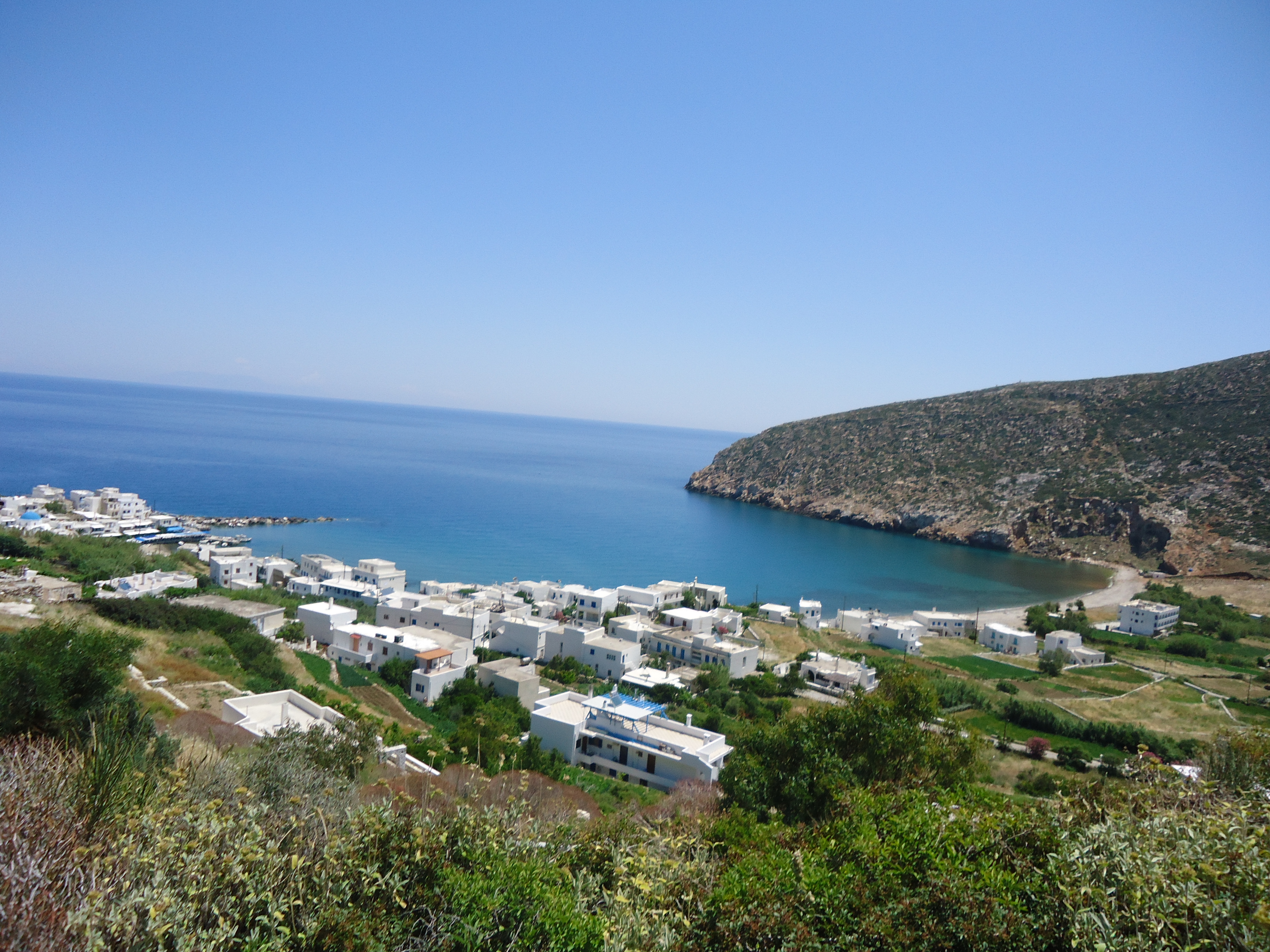 Apollonas village Naxos fishing harbour